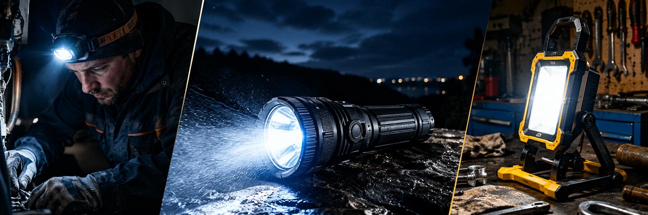 Torcia LED, frontale o da lavoro? Guida alla scelta